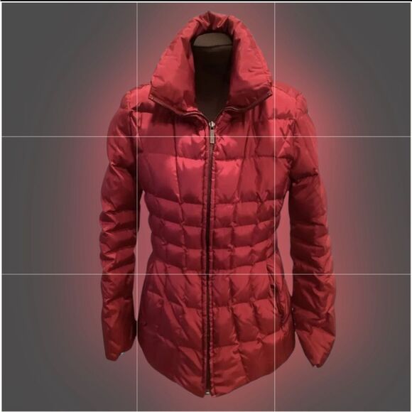 CALVIN KLEIN RED ZIP UP PUFFER WINTER FLEECE LINED COAT JACKET PXS - Picture 9 of 9